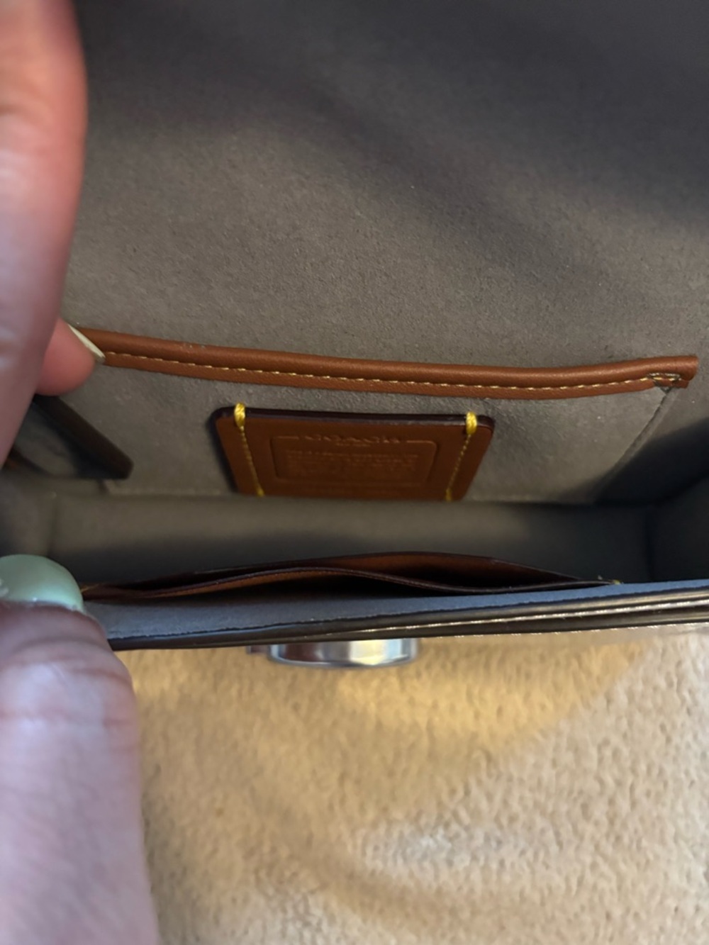 Coach Tabby Crossbody Wristlet in Silver Metallic - Picture 4 of 8